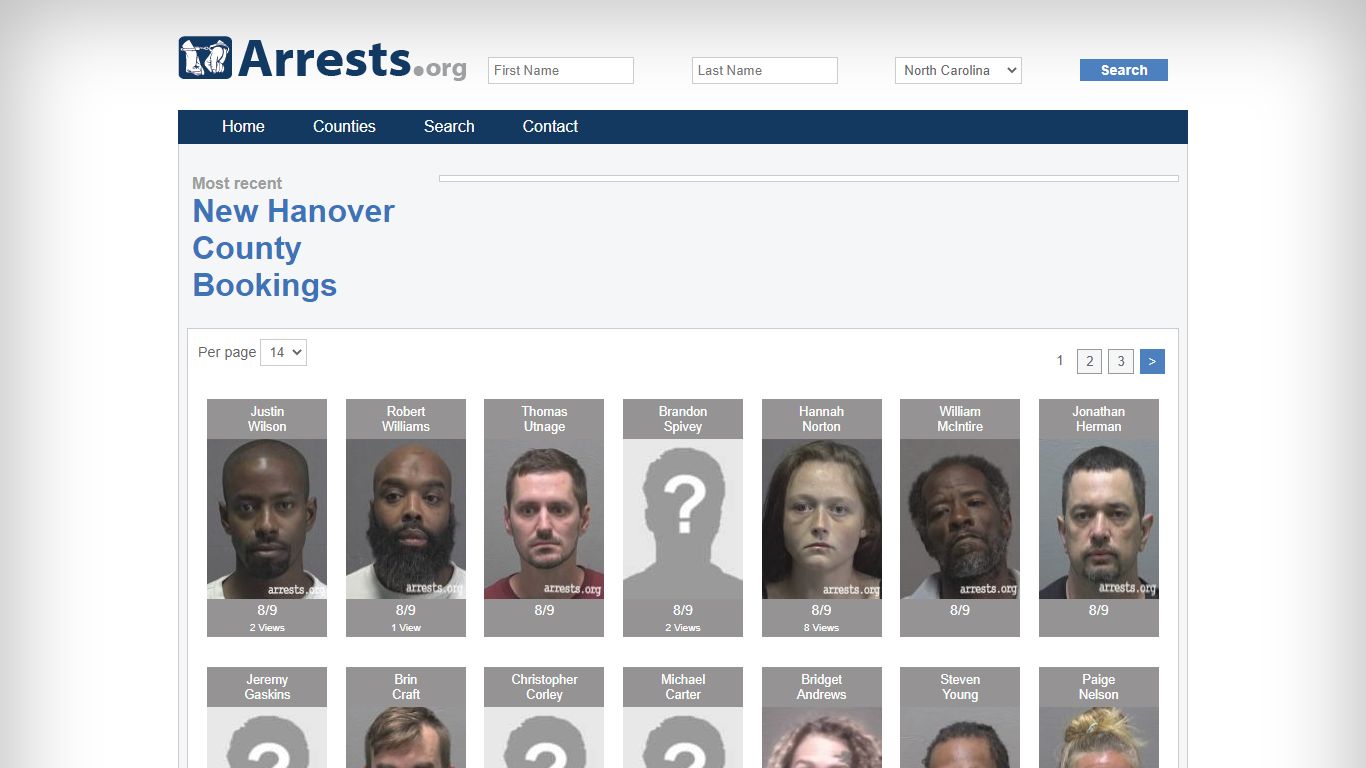 New Hanover County Arrests and Inmate Search